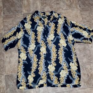 Vintage Floral Shirt Mens 2X David Thomas 90s